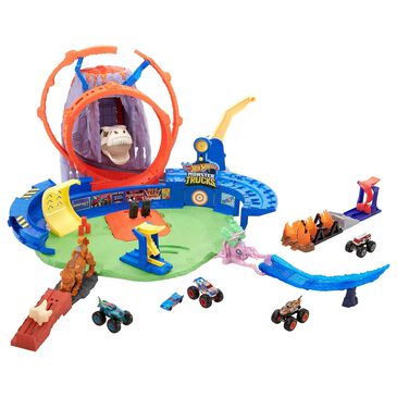 Hot Wheels Monster Trucks T-Rex Volcano Arena, , large