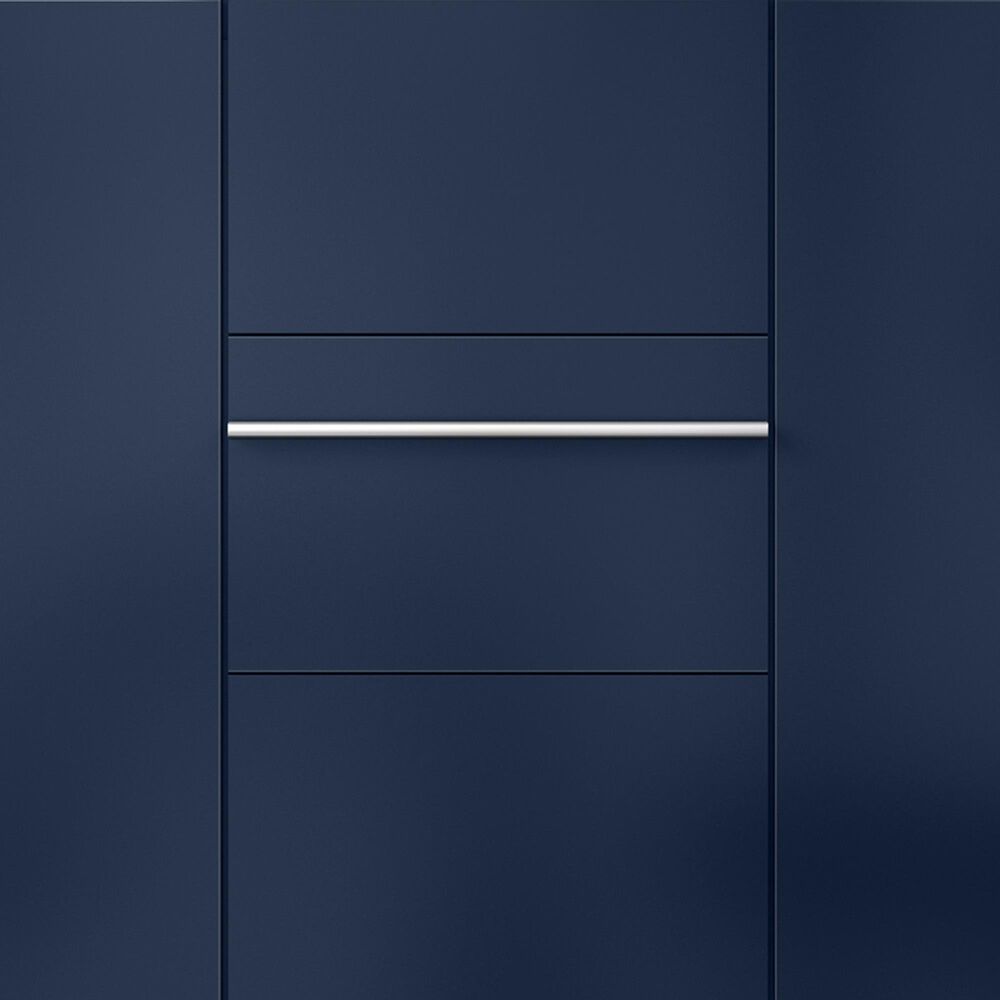 Lexora Home Lafarre 72&quot; Double Bathroom Vanity in Navy Blue with 2 cm White Cultured Marble Top and Rectangular Sinks, , large