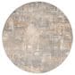 Nourison Rush CK951 6" Round Grey and Beige Area Rug, , large