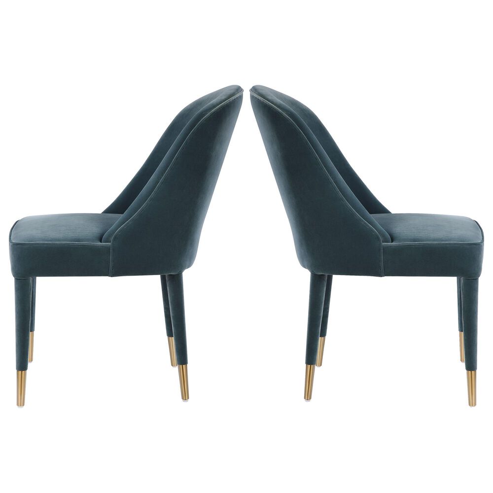 Uttermost Brie Armless Chair Set of Two in Blue, , large