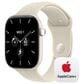 Apple Watch Series 12 (GPS + Cellular) 46mm Pearl White Ceramic Case with Sand Sport Band - M/L and 2-Year AppleCare+, , large