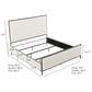 Furniture of America Lalia Queen Upholstered Panel Bed with Padded Headboard in Matte Grey, , large