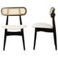 Baxton Studio Tarana Side Chair in Black and Light Brown (Set of 2), , large
