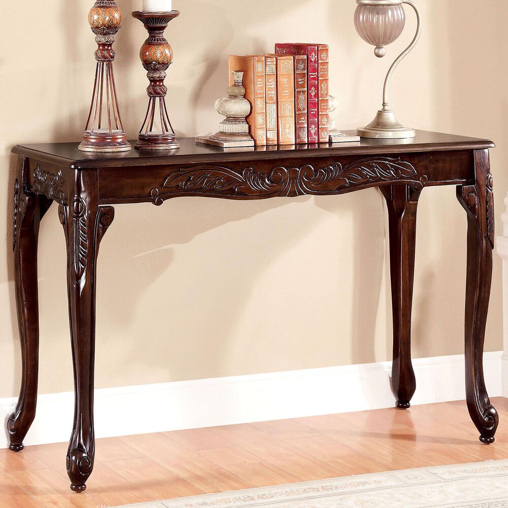 Furniture of America Mobley Console Table in Dark Cherry, , large