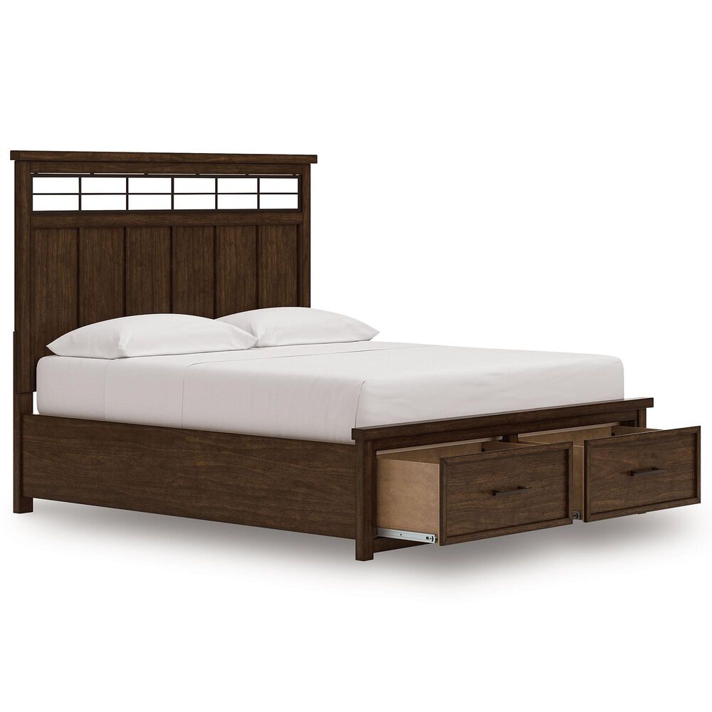 Ashley Taffenbrook King Storage Bed in Medium Brown, , large