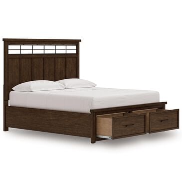 Ashley Taffenbrook King Storage Bed in Medium Brown, , large