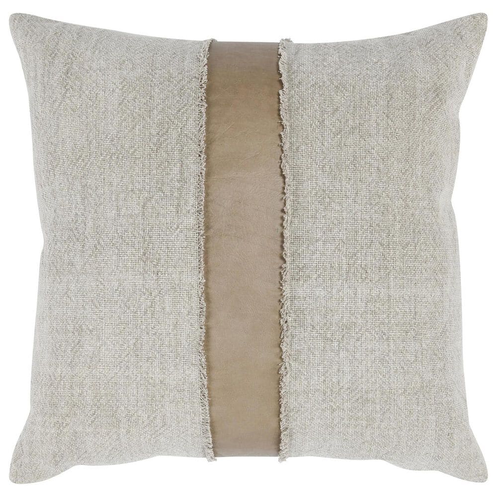 Classic Home Steam 26" Square Throw Pillow in Sandstorm Taupe and Natural, , large