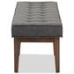 Baxton Studio Lucca Bench in Dark Grey, , large