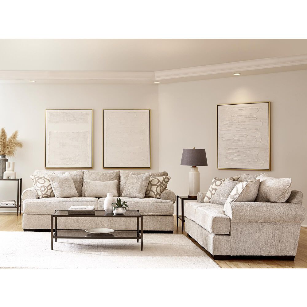 Michael Nicholas Designs Mustang Stationary Loveseat in Puppy Storm, , large