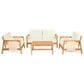 HOMLUX 4-Pieces Outdoor Conversation Set in Beige and Brown, , large