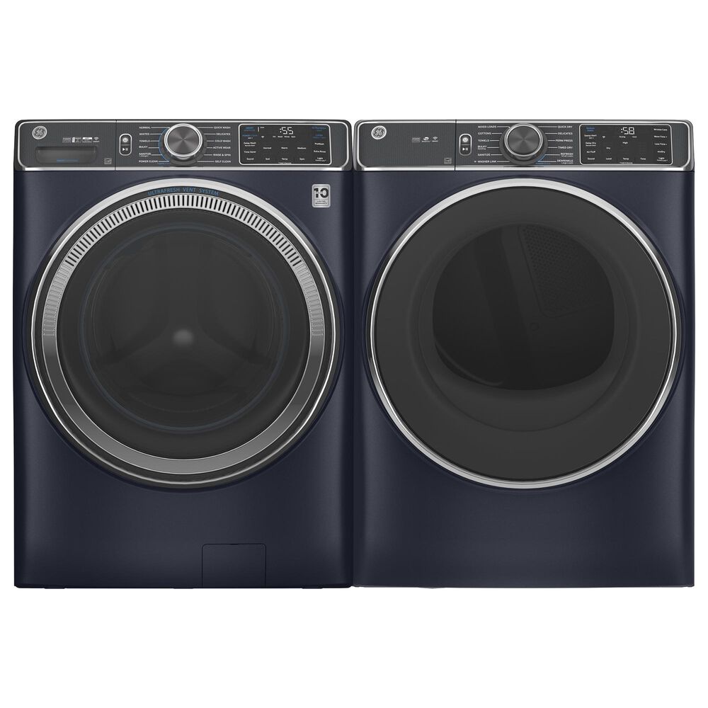 GE Appliances 5.0 Cu. Ft. Capacity Smart Front Load Steam Washer with SmartDispense UltraFresh Vent System with OdorBlock - Sapphire Blue, , large