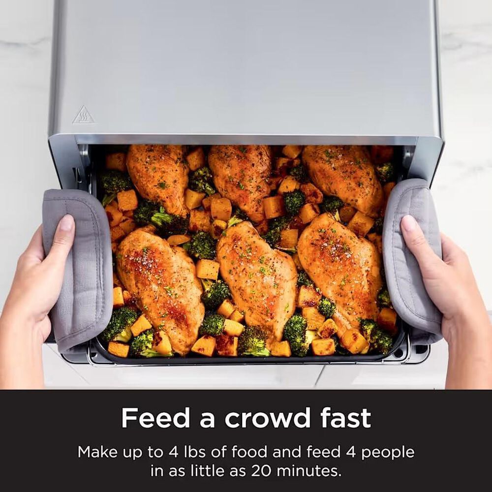 Ninja Flip Toaster Oven and Air Fryer in Stainless Steel and Black, , large