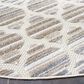 Safavieh Cabana CBN333F 6"7" Round Grey and Ivory Indoor/Outdoor Area Performance Rug, , large