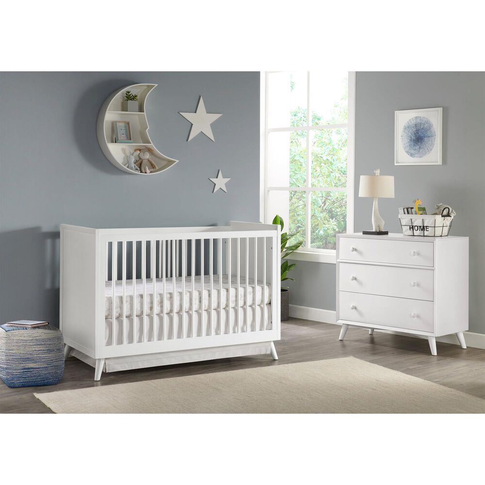 M Design Village Dawson 3-Drawer Dresser in White, , large