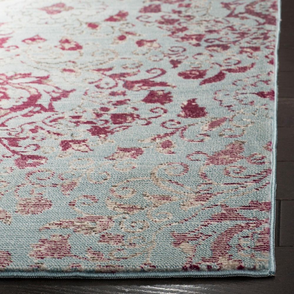 Safavieh Aria ARA172B 2&#39; x 8&#39; Blue and Multicolor Runner, , large