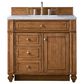 James Martin Vanities Bristol 36" Single Bathroom Vanity in Saddle Brown with 3 cm Eternal Jasmine Pearl Quartz Top and Rectangular Sink, , large