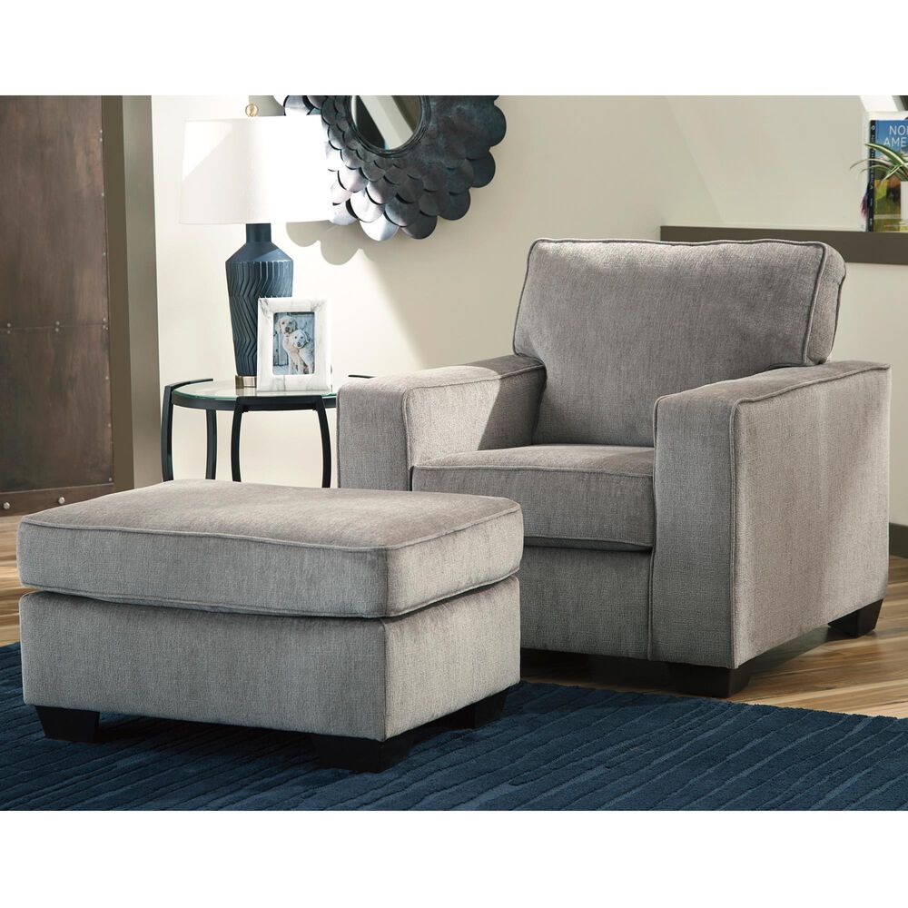 Ashley Altari Chair and Ottoman in Alloy, , large