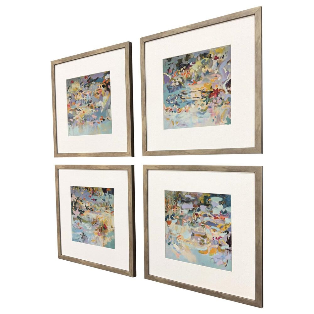 Paragon 17" Square Beyond the Breeze Wall Decor in Blue (Set of 4), , large