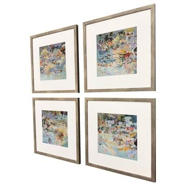 Paragon 17" Square Beyond the Breeze Wall Decor in Blue (Set of 4), , large
