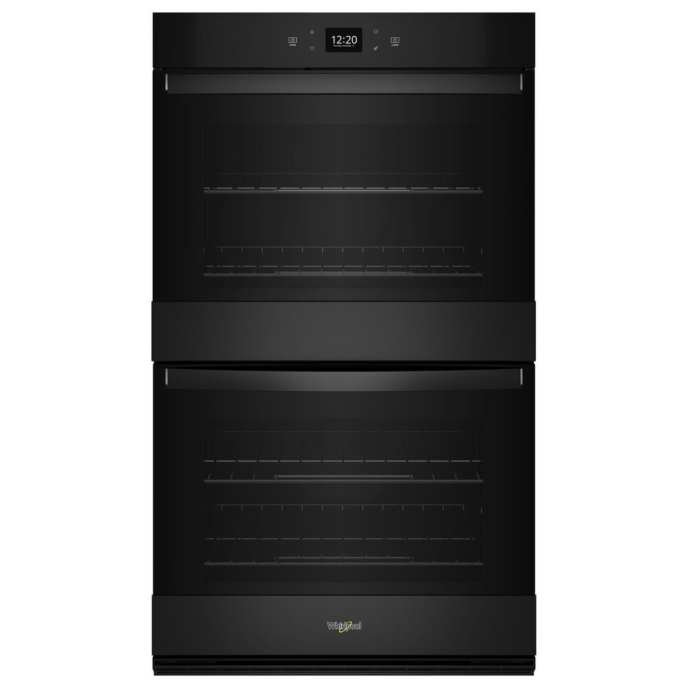 Whirlpool 30" Smart Built-In Electric Convection Double Wall Oven with Air Fry in Black, , large
