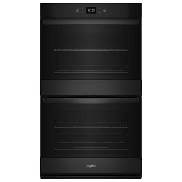 Whirlpool 30" Smart Built-In Electric Convection Double Wall Oven with Air Fry in Black, , large