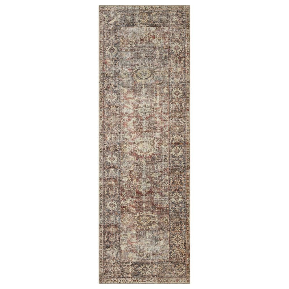 Amber Lewis x Loloi Georgie 2" x 5" Bordeaux and Antique Area Rug, , large