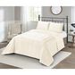 Duke Imports Virah Bella Micromink 3-Piece Full/Queen Quilt Set in Alabaster Chevron, , large
