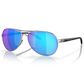 Oakley Feedback Sunglasses with Prizm Sapphire Polarized Lenses in Polished Chrome, , large