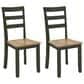Ashley Gesthaven Dining Chair Set of 2 in Natural and Green, , large