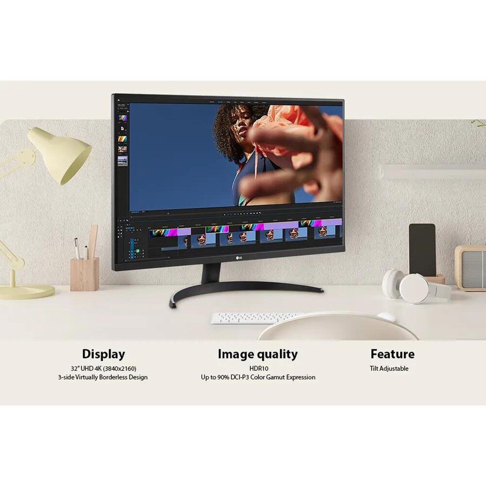 LG 32&quot; UltraFine 4K UHD HDR10 Monitor in Black, , large
