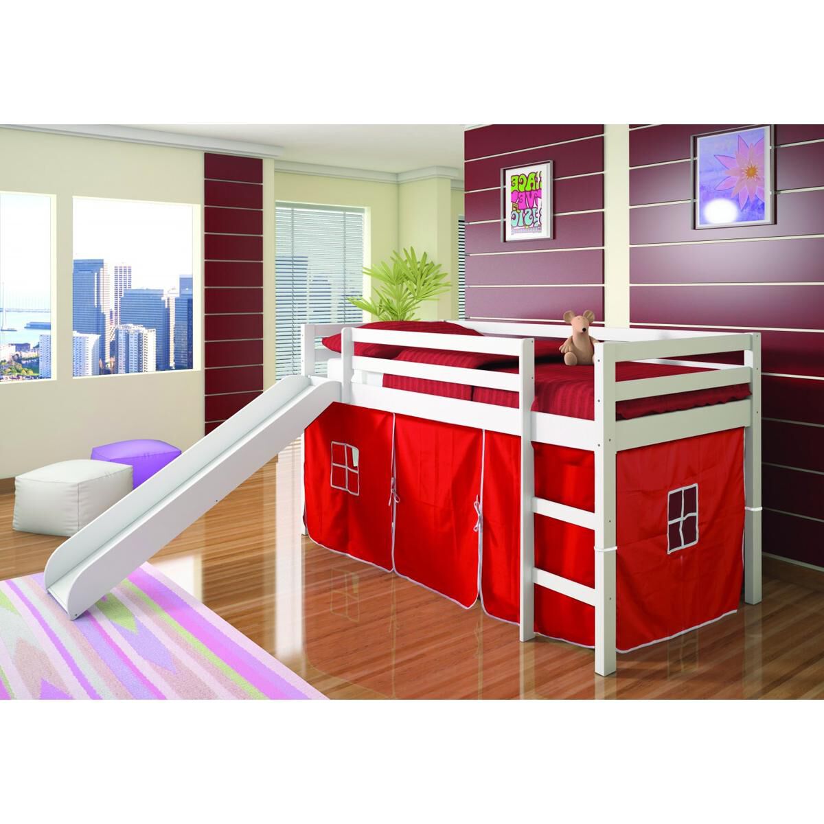 Bed with hotsell tent and slide