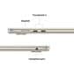 Apple MacBook Air 15.3" Laptop - Apple M4 chip 10-core CPU - 16GB RAM - 10 Core GPU - 256GB SSD in Starlight with 3-Year AppleCare+, , large