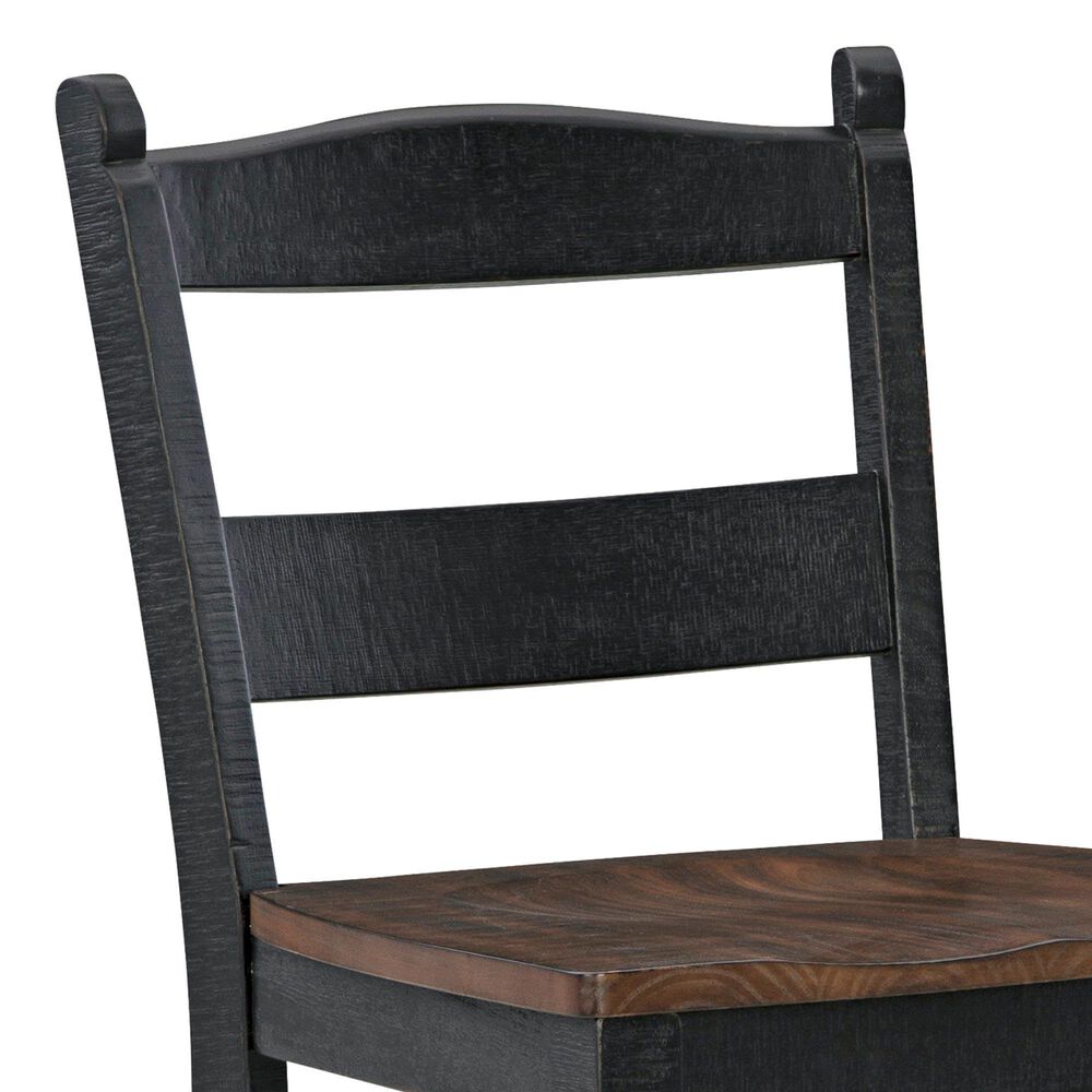 Ashley Valebeck Bar Stool in Distressed Black and Brown, , large