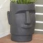 Maple and Jade Face Easter Island Planter in Dark Gray, , large