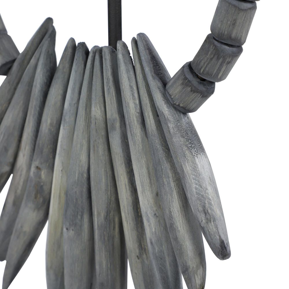 Maple and Jade 20&quot; Bohemian Abstract Sculpture in Black and Light Grey, , large