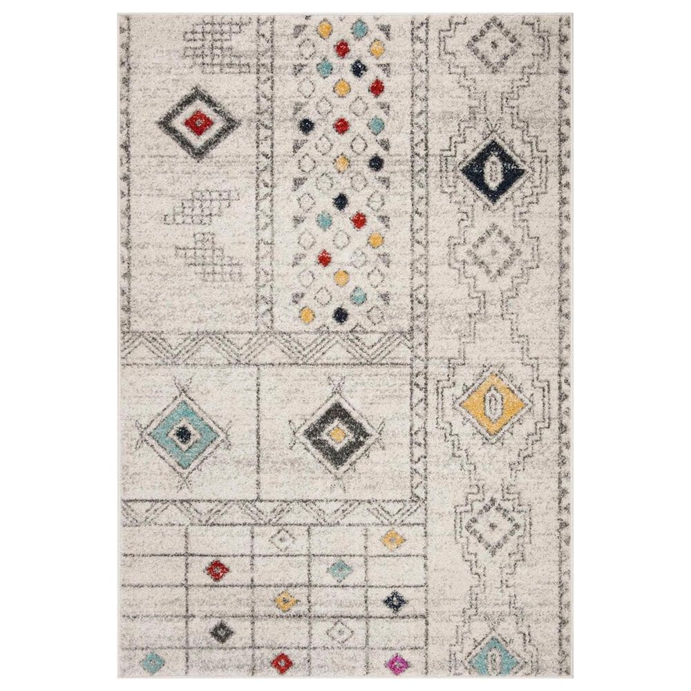 Safavieh Adirondack ADR206F 9" x 12" Light Grey and Aqua Area Rug, , large