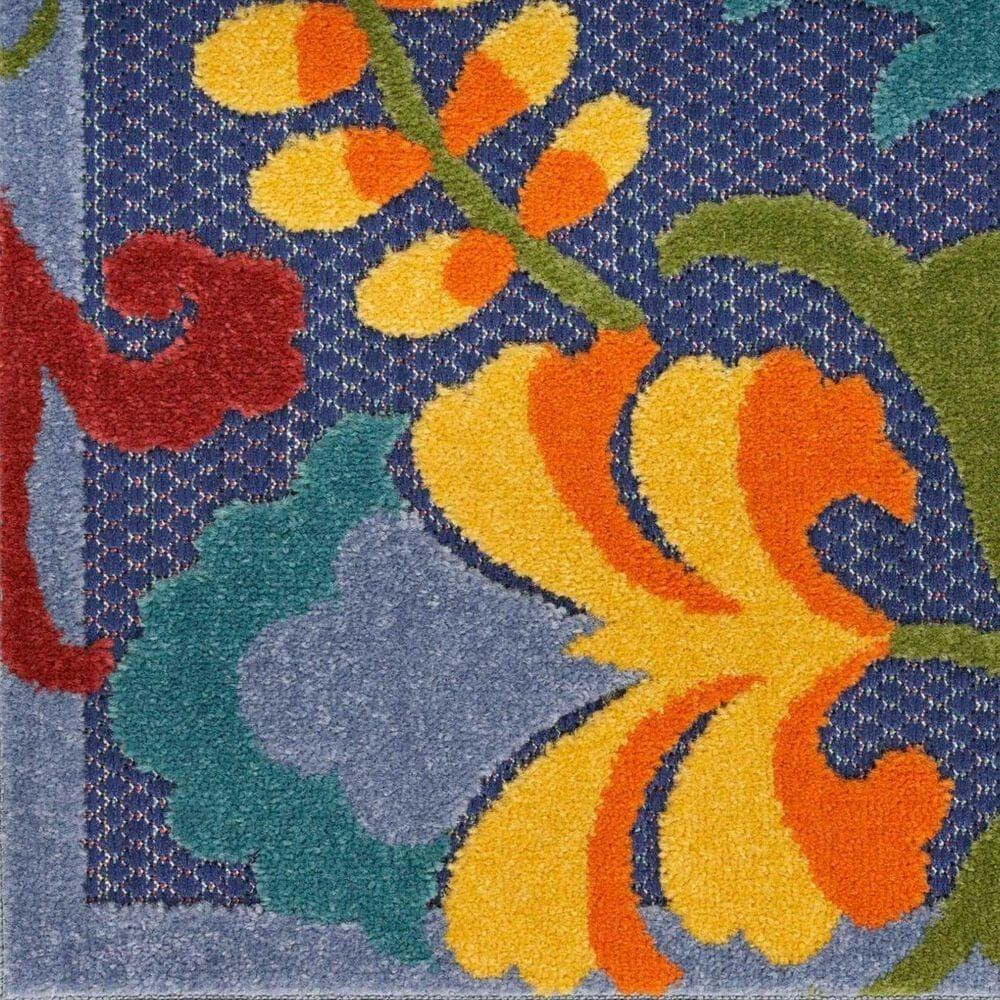 Nourison Aloha ALH17 6&#39; x 9&#39; Navy and Multicolor Indoor/Outdoor Area Rug, , large