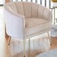 Lumisource Tania Accent Chair in Champagne Velvet and Gold, , large