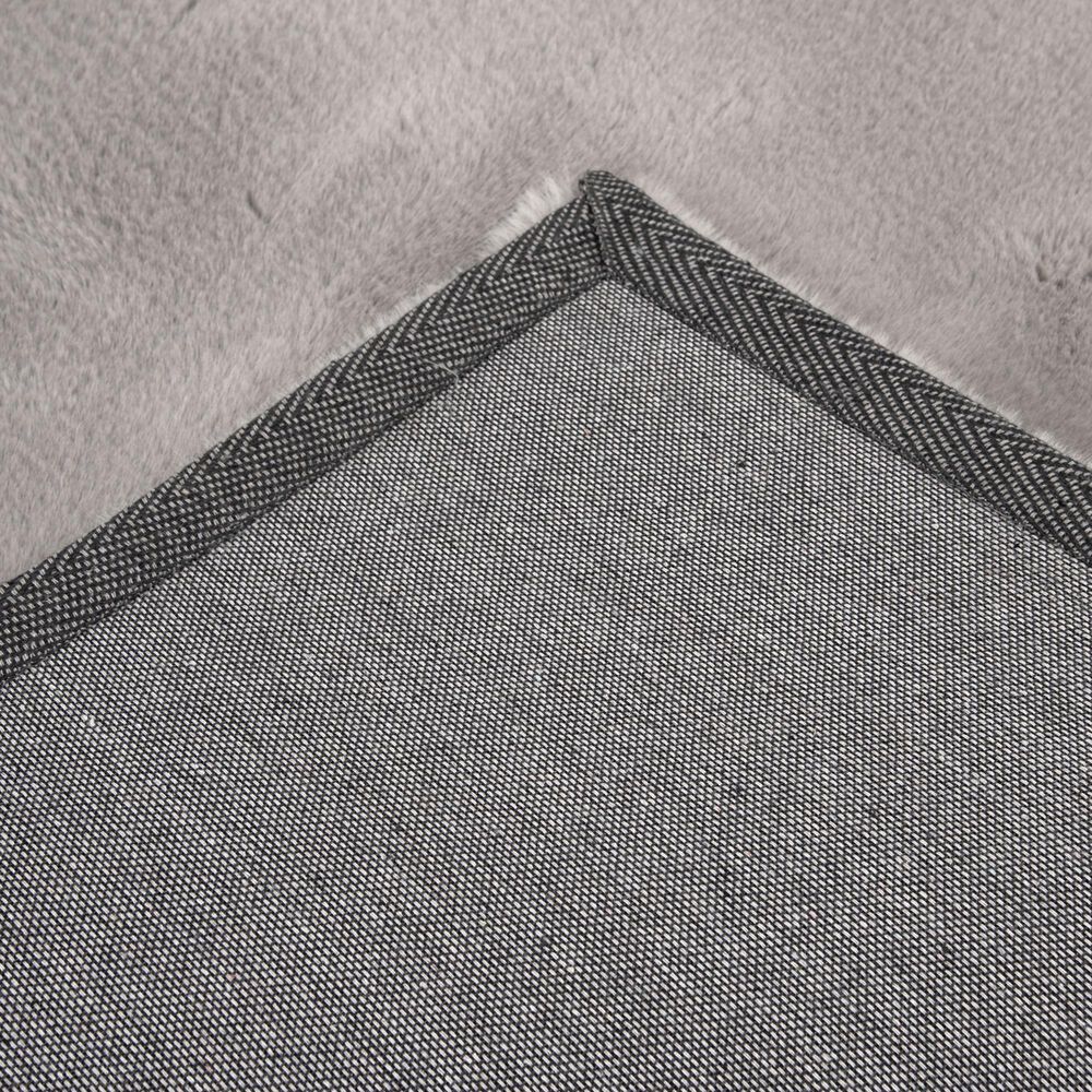 Central Oriental Avid Faux Fur Gray 7'6" x 9'6" Area Rug, , large