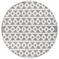 Safavieh Natura NAT479A 6" Round Ivory and Black Area Rug, , large