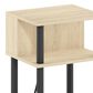 HOMLUX 3-Tier Turn-N-Tube End Table in Bauhaus Oak and Black, , large