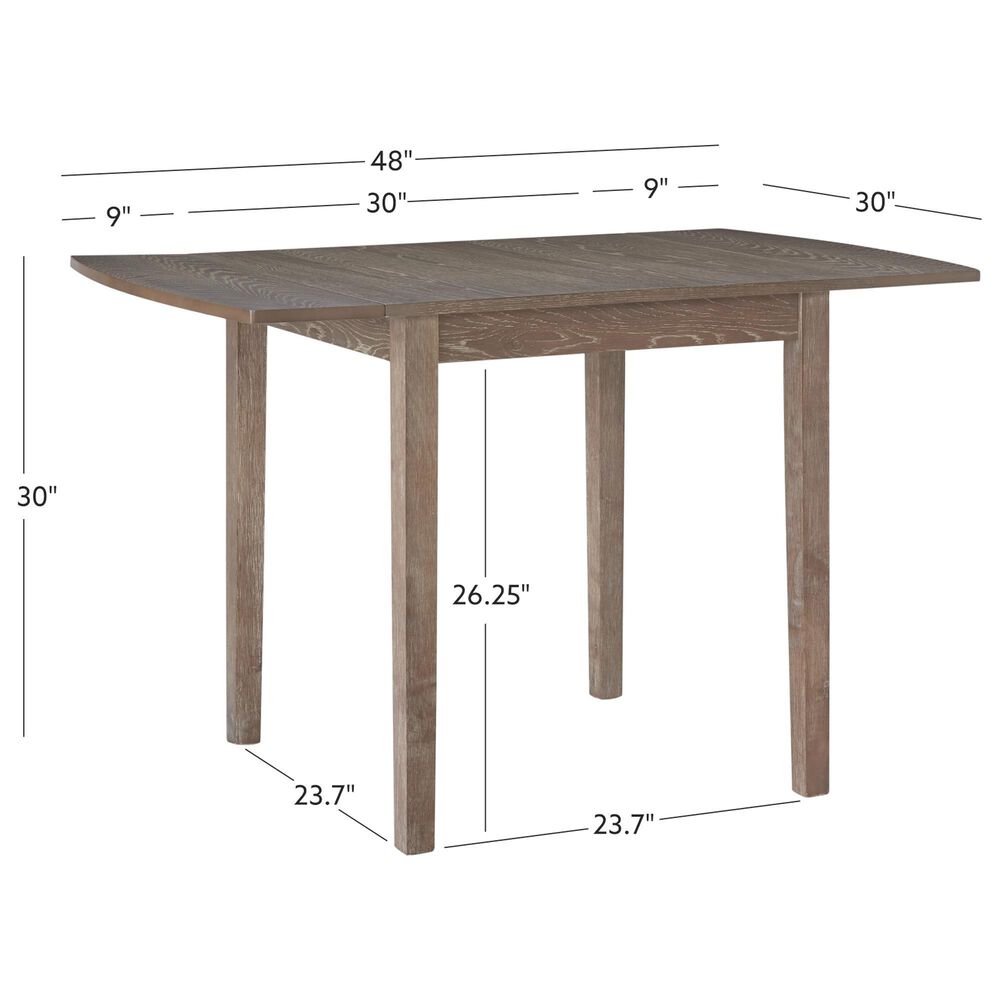 Linon Home Decor Torino Drop Leaf Dining Table in Grey Wash - Table Only, , large