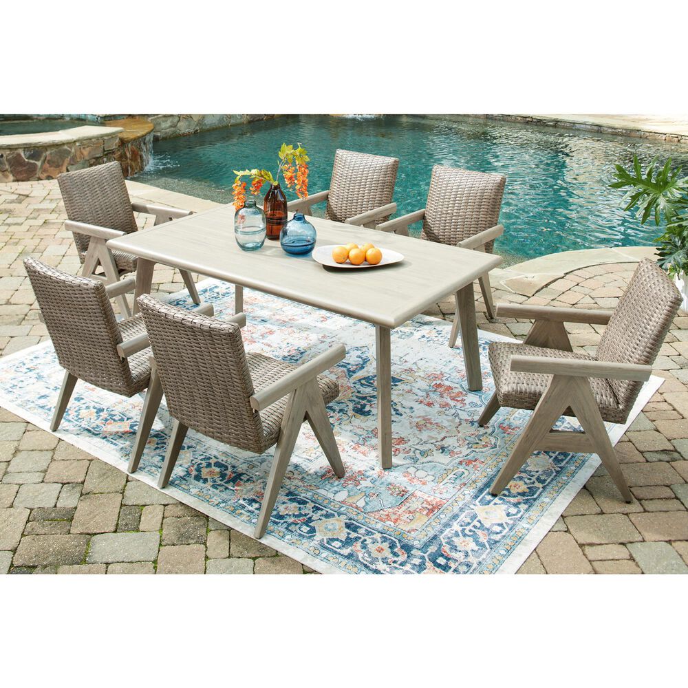 Ashley Carisbo Rectangular Dining Table in Beige - Table Only, , large