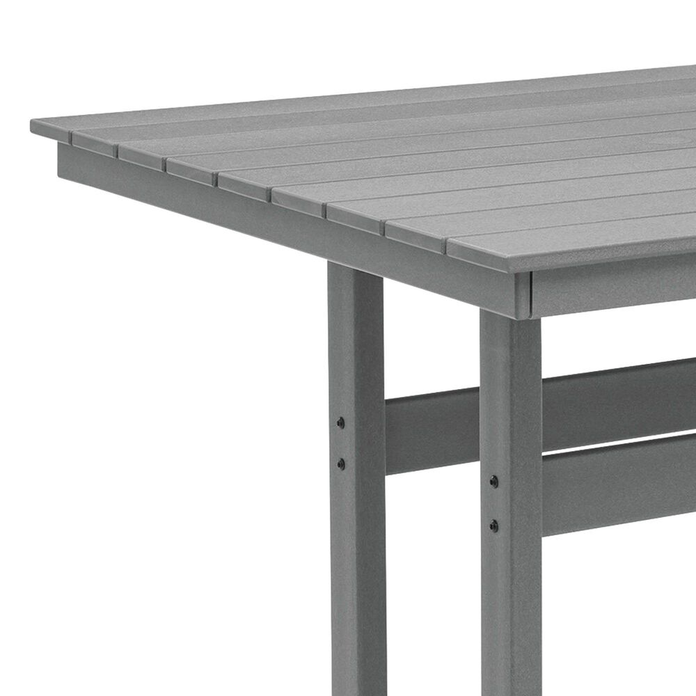 Ashley Sanctuary Beach Outdoor Counter Height Table with Umbrella Option in Dark Gray - Table Only, , large