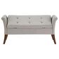 Pacific Landing Farrah Upholstered Rolled Arms Storage Bench Beige and Brown, , large