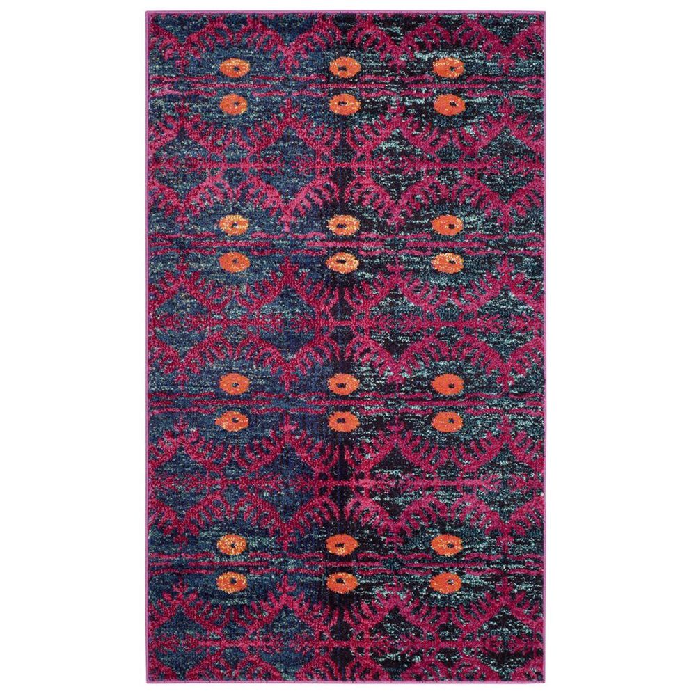 Safavieh Monaco MNC213D-3 3" x 5" Pink/Multi Area Rug, , large