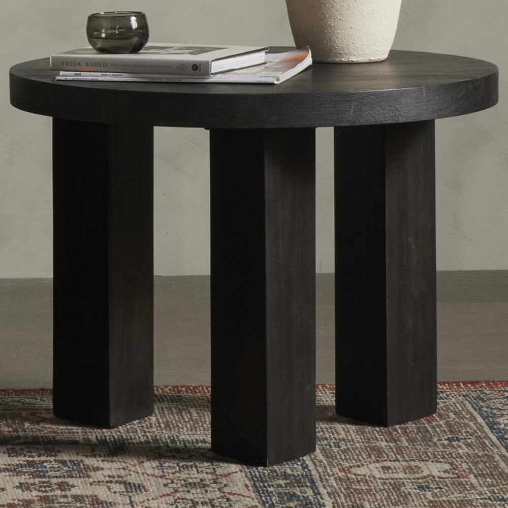 Four Hands Mesa End Table in Ebony Parawood, , large