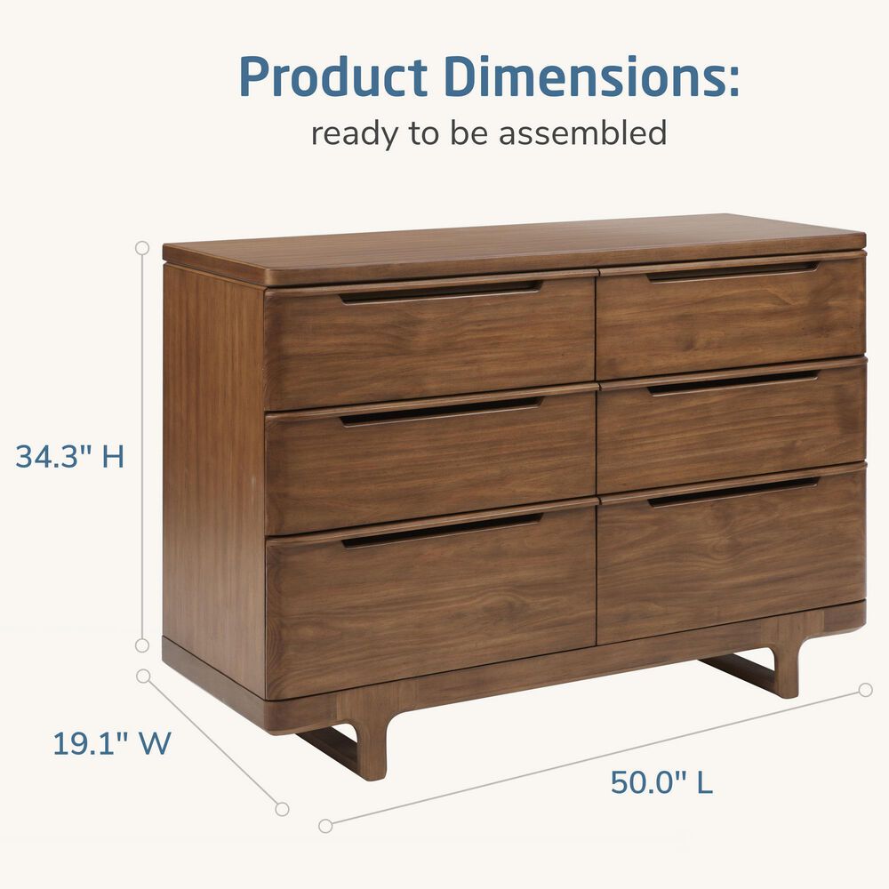 Maxi Cosi Embraced Forms 6-Drawer Dresser and Changer Top in Chestnut, , large