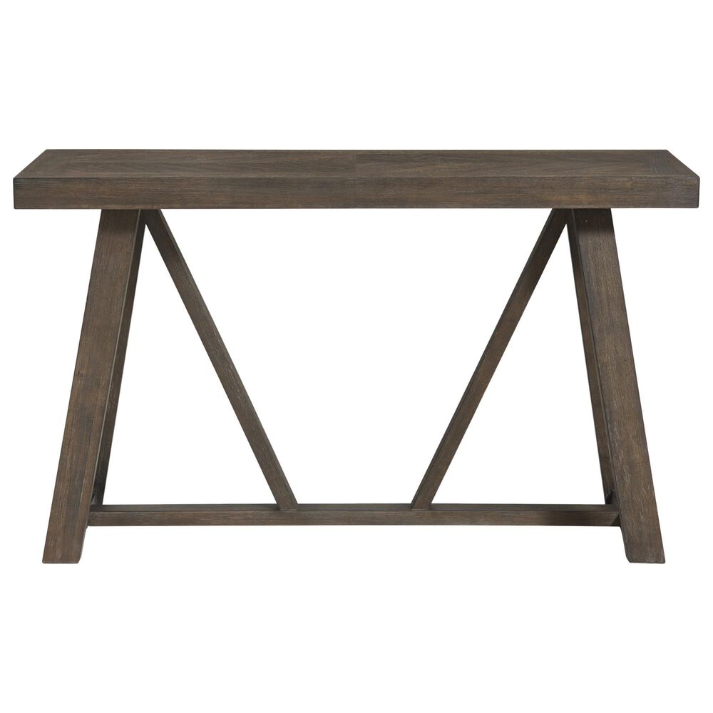 Hawthorne Furniture Hearst Sofa Table and Stools Set in Reclaimed Chevron, , large