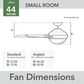 Hunter Wisp 44" Ceiling Fan with LED Light in Painted Pewter, , large